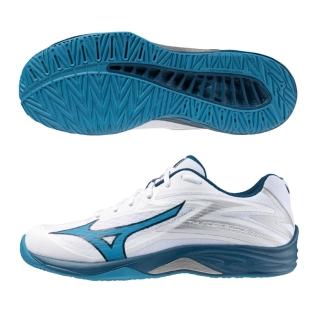 【MIZUNO 美津濃】休閒鞋 男鞋 運動鞋 排球鞋 THUNDER BLADE 白藍 V1GA237021