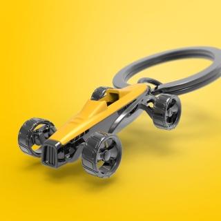 【Metalmorphose】MTM黃色四驅車造型質感鑰匙圈(買就送真皮鑰匙掛環)