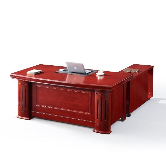 【MUNA 家居】5220型紅棕色6.6尺辦公桌組/含側櫃活動櫃(辦公桌 書桌 電腦桌 桌子 收納)