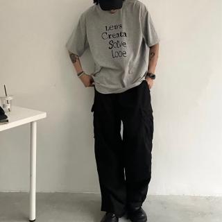 【Pure 衣櫃】日系復古簡約寬鬆工裝褲(男裝/雅痞/KDPY-Q54)