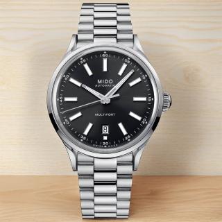 【MIDO 美度】官方授權 Multifort 經典傳承復古機械腕錶-黑40mm(M0404071106100)