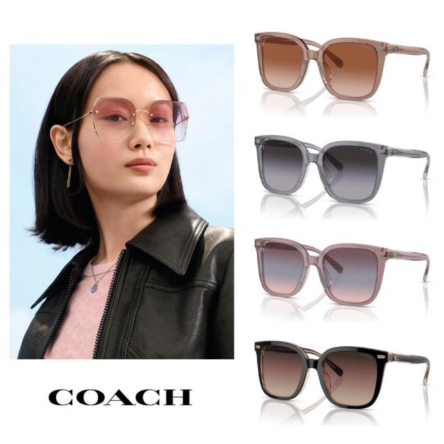 【COACH】時尚膠框太陽眼鏡組合(多色任選 HC8381F)