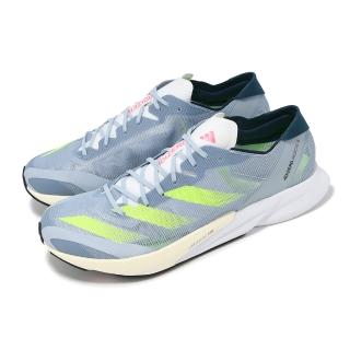 【adidas 愛迪達】慢跑鞋 Adizero Adios 8 M 男鞋 藍 綠 輕量 緩震 運動鞋 愛迪達(H03615)