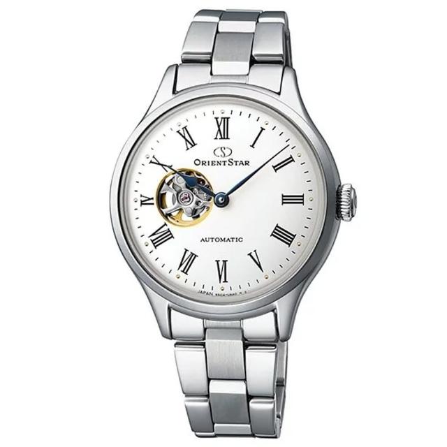 【ORIENT 東方錶】官方授權T2 東方之星 女經典縷空機械錶 女生鋼帶款 銀色-錶徑30.5mm(RE-ND0002S)