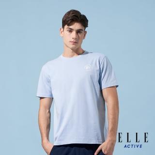 【ELLE ACTIVE】男款 圓領短袖T恤-淺藍色(EA24M2M1602#31)