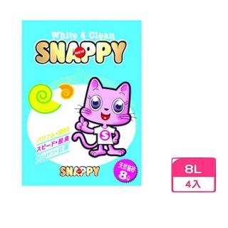 【SNAPPY】脫臭．抗菌-檸檬香粗砂 8L*4包組(貓砂)