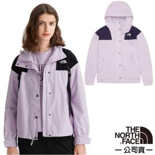 【The North Face】女 3效能 防水透氣防風耐磨連帽外套_亞洲版型/夾克(7QSI-6S1 紫)
