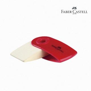 【Faber-Castell】L吊掛塑膠擦-藍/紅 182401(橡膠 學生用品 文具)