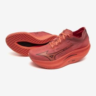 【MIZUNO 美津濃】WAVE REBELLION PRO 2 男款 路跑鞋(U1GD241702 橘紅 強化尼龍波浪片 競速 馬拉松)