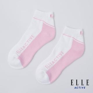 【ELLE ACTIVE】男女適穿 運動休閒短襪-粉色(EA24M2FS101#72)