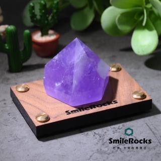 【SmileRocks 石麥】玻利維亞紫水晶柱 No.040780260(附SmilePad 6X9底板)