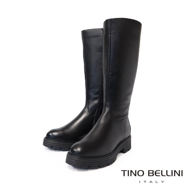 【TINO BELLINI 貝里尼】波士尼亞進口厚底增高長靴FWVT008(黑色)