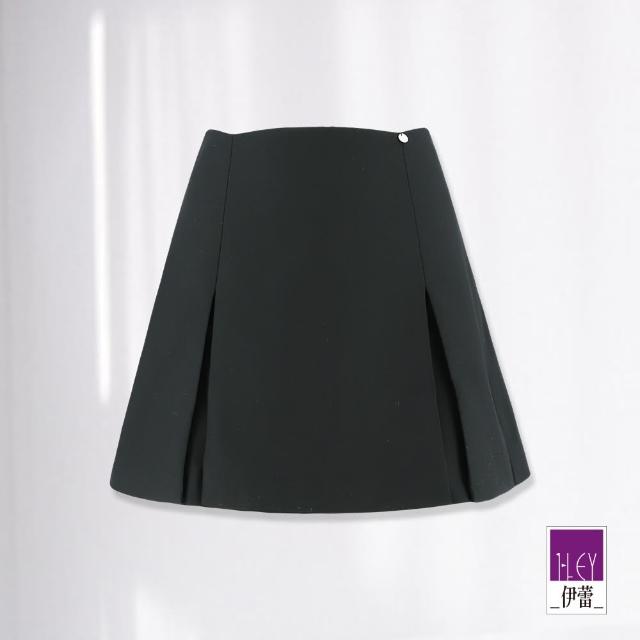 【ILEY 伊蕾】前雙開衩片短褲裙(黑色；M-XL；1242592408)