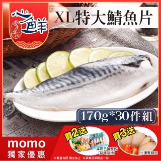 【心鮮】老饕最愛挪威鯖魚片30件組(170g-200g/片)