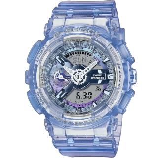 【CASIO 卡西歐】卡西歐G-SHOCK WOMAN果凍電子錶-藍色(GMA-S110VW-6A 台灣公司貨)