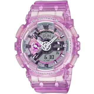 【CASIO 卡西歐】卡西歐G-SHOCK WOMAN果凍電子錶-粉紅色(GMA-S110VW-4A 台灣公司貨)
