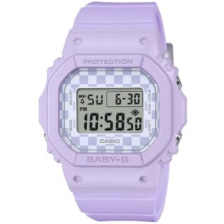 【CASIO 卡西歐】卡西歐Baby-G 經典方形電子錶-紫色(BGD-565GS-6 台灣公司貨)