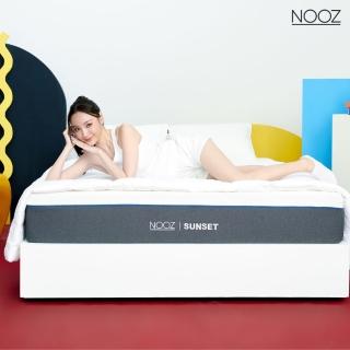【Lunio】NoozSunset標準單人3尺乳膠竹炭床＋枕(英國工藝舒緩腰酸 專為台灣人所打造 亞馬遜銷售破十萬張)