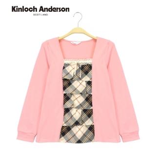 【Kinloch Anderson】方領格紋假兩件長袖上衣 金安德森女裝(KA0365301)