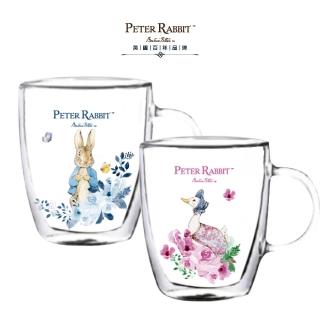 【PETER RABBIT 比得兔】比得兔雙層玻璃杯兩件組/430ml(限時限量回饋)