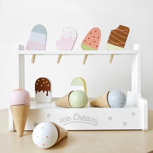 【NUNUKIDS】木製玩具-冰淇淋雪糕組(木製玩具 家家酒 禮物)