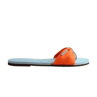 【havaianas 哈瓦仕】You St Tropez Basic 女鞋 藍橘色 平底涼鞋 拖鞋 4146086-2404W