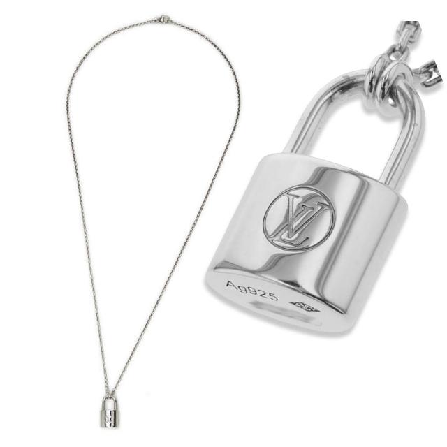 【Louis Vuitton 路易威登】Q93559 經典Silver Lockit系列純銀鎖頭造型飾品項鍊(銀色)