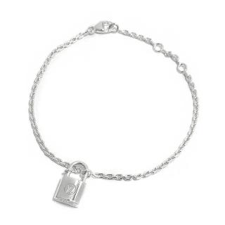 【Louis Vuitton 路易威登】Q95450 經典鎖頭造型SILVER LOCKIT 純銀飾品手環/手鏈(銀色)