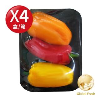 【盛花園蔬果】南投迷你水果彩椒200g x4盒(可生食_做沙拉)