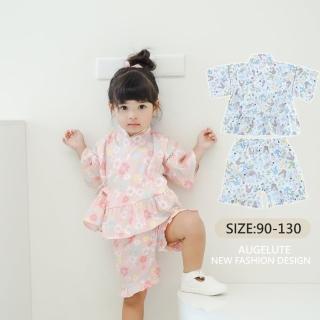 【Baby 童衣】兒童日式和服短袖套裝 女童外出拍照遊玩套裝 和服套裝2件套 24003(共２色)