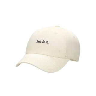 【NIKE 耐吉】Club Cap just Do It 男款 女款 淺鵝黃色 刺繡 老帽 帽子 棒球帽 FB5370-113
