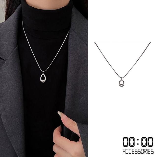 【00:00】韓國設計幾何圈圈金屬造型項鍊(幾何項鍊 圈圈項鍊 金屬項鍊)