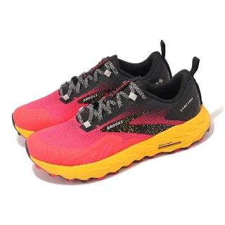 【BROOKS】越野跑鞋 Cascadia 17 女鞋 紅 黃 輕量 回彈 抓地 郊山 健行 運動鞋(1203921B609)