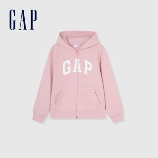 【GAP】男童裝 Logo連帽外套-粉色(890300)