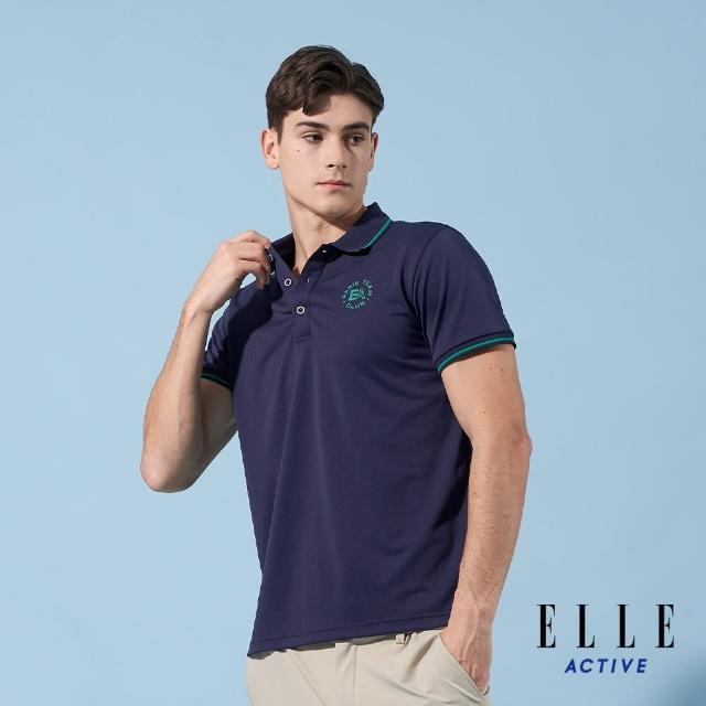 【ELLE ACTIVE】男款 休閒經典短袖POLO衫-深藍色(EA24M2M1105#39)
