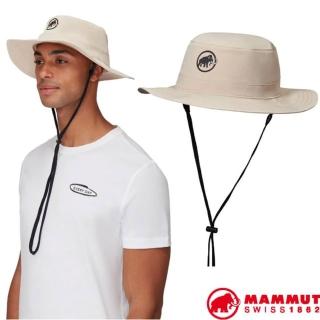 【Mammut 長毛象】Runbold Hat UPF 50+吸濕排汗快乾寬邊登山帽.防曬遮陽圓盤帽(1191-04613-7517 薩凡納褐)