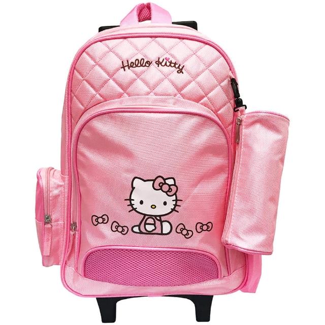 【SANRIO 三麗鷗】Hello Kitty拉桿書包(+筆袋)