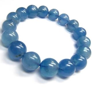 【小樂珠寶】頂級魔鬼藍海藍寶 手珠手鍊少有大粒徑款KK37(珍貴稀有超美的深藍色)