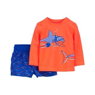 【Carter’s】鯊魚爸爸潛水趣2件式泳衣(原廠公司貨)