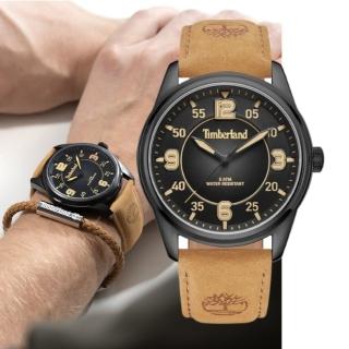 【Timberland】天柏嵐 EASTPORT系列 流行街頭數字腕錶 皮帶-黑色45mm(TDWGA0040903)