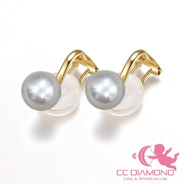 【CC Diamond】日本AKOYA真多麻 無耳洞耳夾式耳環(品質很好)