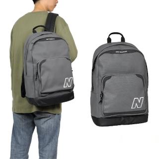 【NEW BALANCE】包包 Legacy Backpack 男女款 灰 黑 後背包 雙肩背 筆電包 書包 NB 紐巴倫(LAB23104CAS)