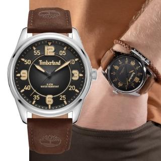 【Timberland】天柏嵐 EASTPORT系列 流行街頭數字腕錶 皮帶-黑色45mm(TDWGA0040901)