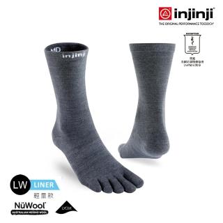 【Injinji】LINER羊毛中筒內襪(石墨色)