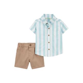 【Carter’s】寶貝藍條紋襯衫2件組套裝(原廠公司貨)