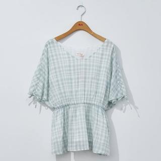 【H2O】日本布長板格紋縮腰上衣 #3675050