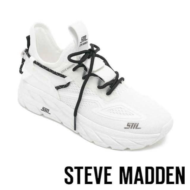 【STEVE MADDEN】PROPEL 1 透氣網布厚底休閒鞋(白色)