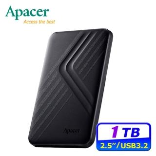 【Apacer 宇瞻】AC236 1TB USB3.2 Gen1行動硬碟-時尚黑