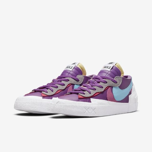 【NIKE 耐吉】BLAZER LOW SACAI KAWS 三方聯名限量低筒紫色