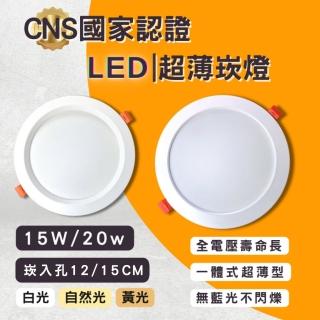 【彩渝】CNS認證 LED崁燈系列 崁孔 150MM 20W(LED崁燈 不需外接驅動 超薄崁燈 泛光型 全電壓)
